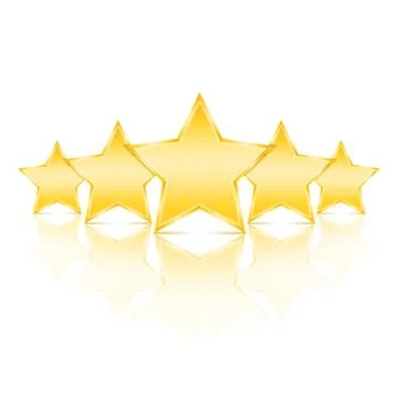 Five Golden Stars Illustrazione stock