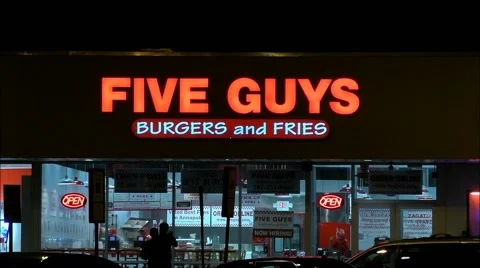 Five Guys hamburgers Video stock 40649783