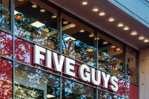 Five Guys in Paris Stock Photos