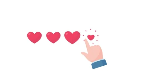 Five hearts relationship status customer satisfaction level 库存影片 240595709