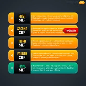 Five horizontal options. EPS10. 스톡 일러스트