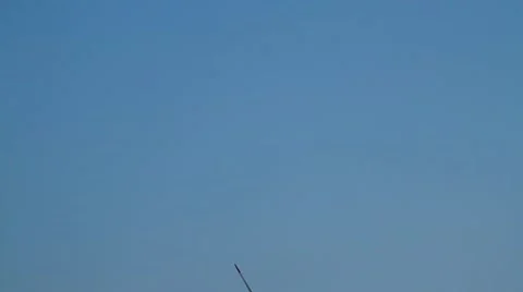 Five huge wind turbines in operation Stock Footage 21272259