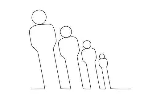 Five Human Population Symbols Stock Illustration