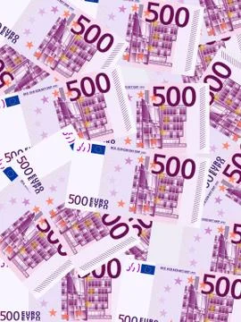 Five hundred euro background vertical Stock Illustration