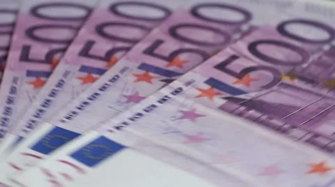 Five Hundred Euro notes Stock Footage 34581249