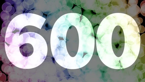 Five hundreds ninety nine to six hundreds points, level, rank fade in/out Stock Footage 108537843