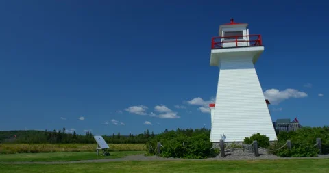 Five Islands Lighthouse, Nova Scotia Stock Footage 127698759