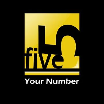 Five logo Illustrazione stock