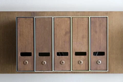 Five mailboxes Stock Photos