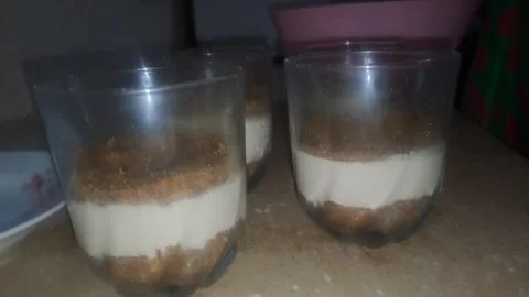 Five medium-sized glasses Stock Footage 316537695