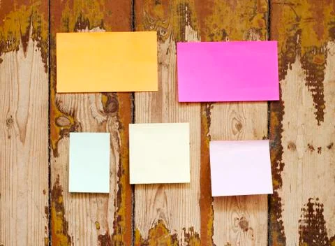 Five memo sticks Stock Photos