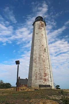 Five Mile Point light in New Haven, Connecticut Stock Photos
