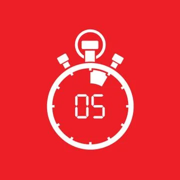 Five minute stop watch countdown Stock-Illustration