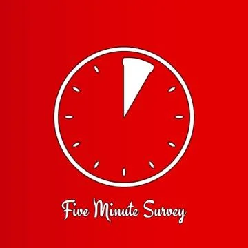 Five minute survey Stock Illustration