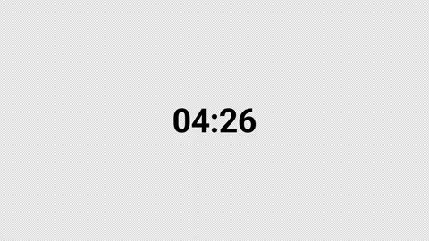 Five minutes countdown timer animation in sixty seconds with alpha channel Stock Footage 344369210