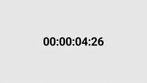 Five minutes countdown timer animation in sixty seconds with alpha channel Stock Footage 344421413
