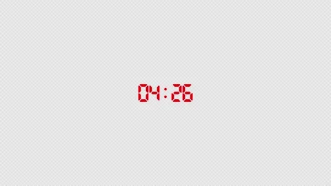 Five minutes digital countdown timer animation in sixty seconds 스톡 동영상 344423478