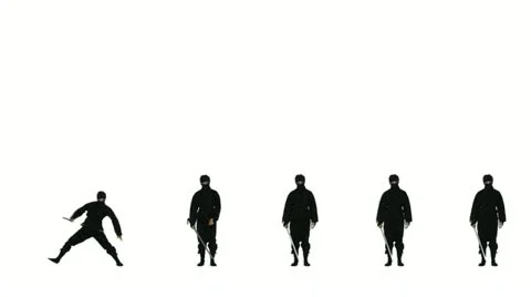 Five Ninjas Ripple Stock Footage 22778806