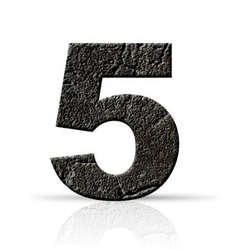Five number cement texture Stock Photos