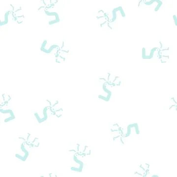 Five number character glyph vector seamless pattern Stock Illustration