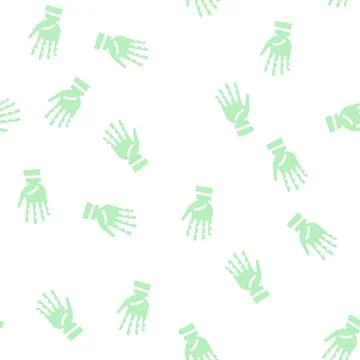 Five number hand gesture glyph vector seamless pattern Stock Illustration