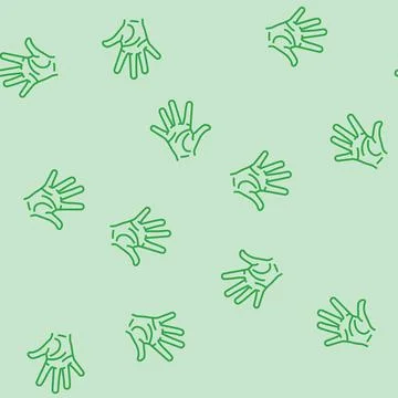 Five number hand gesture line seamless pattern 스톡 일러스트