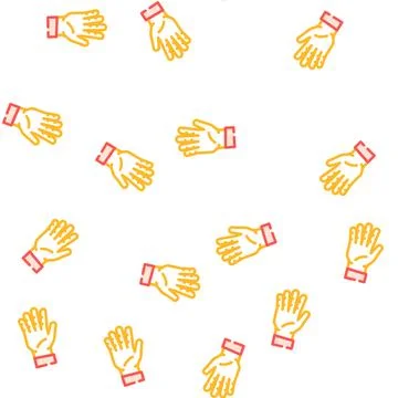 Five number hand gesture vector seamless pattern Stock Illustration