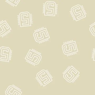 Five number line seamless pattern Stock Illustration