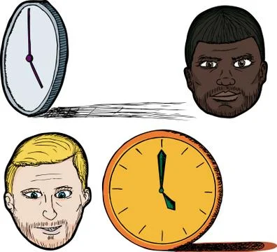 Five 'O Clock Shadow Stock Illustration