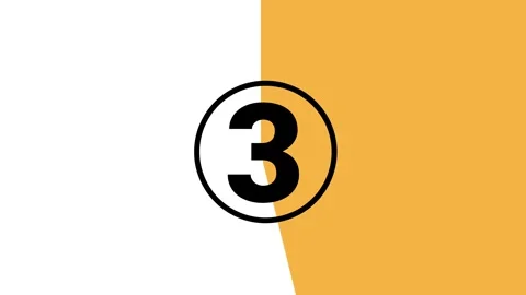 Five to one (5-1) modern digital countdown timer Stock-Footage 280281711