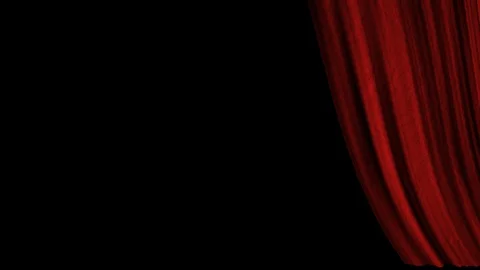 Five options for opening texture curtains with alpha channel. Stock Footage 109146619