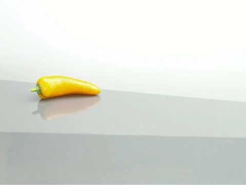 Five orange bell peppers Video stock 22175338