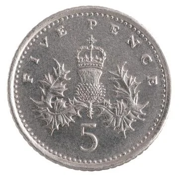Five Pence coin Stock Photos