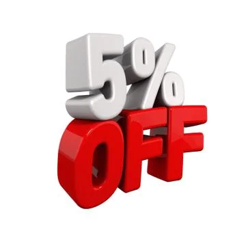 Five percent automatic reduction Stock Illustration