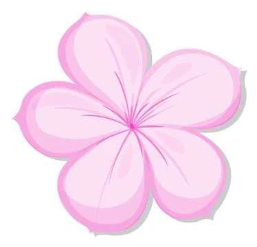 A five-petal pink flower Stock Illustration