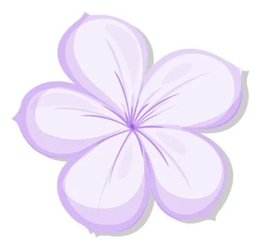 A five-petal violet flower Stock Illustration