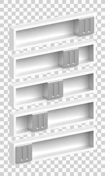 Five plastic slider buttons Stock Illustration