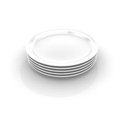 Five plates Stock Illustration