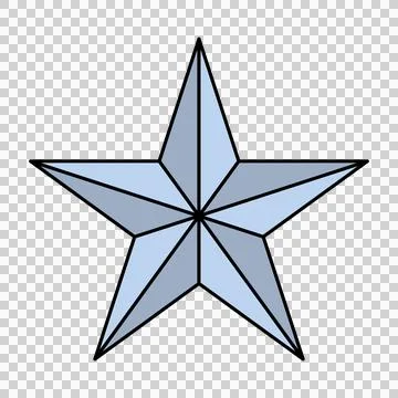 Five Point Star Black Icon points geometric shape symbol Stock Illustration