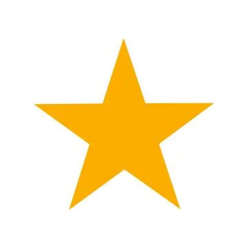 Five point yellow star icon Stock Illustration