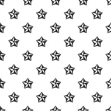 Five pointed celestial star pattern, simple style Illustrazione stock