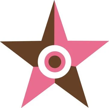 Five-pointed star icon for rating and review Illustration