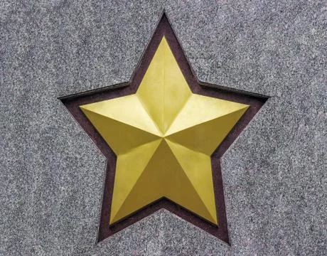 Five-pointed star on a marble wall Stock-Fotos