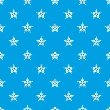 Five pointed star pattern vector seamless blue Illustrazione stock