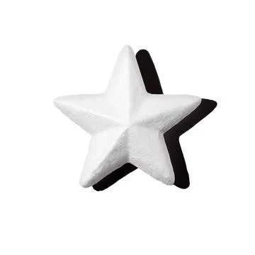 Five-pointed white star on a white background Stock-Fotos