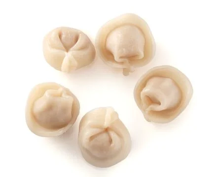 Five prepared dumplings Stock Photos