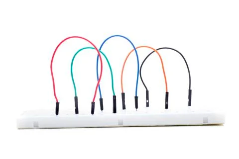 Five protoboard colors Stock Photos