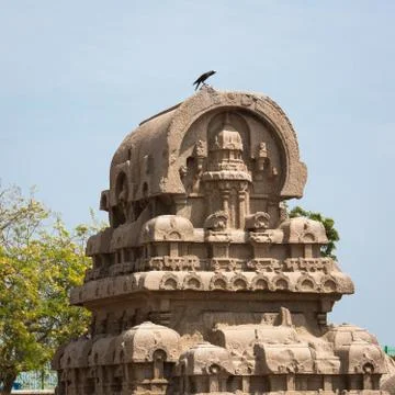 Five Rathas temple Stock Photos