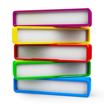 Five rectangle - five steps #2 Stock Illustration