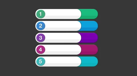 Five round square intro title box chart 2, presentation template. Video stock 59325139